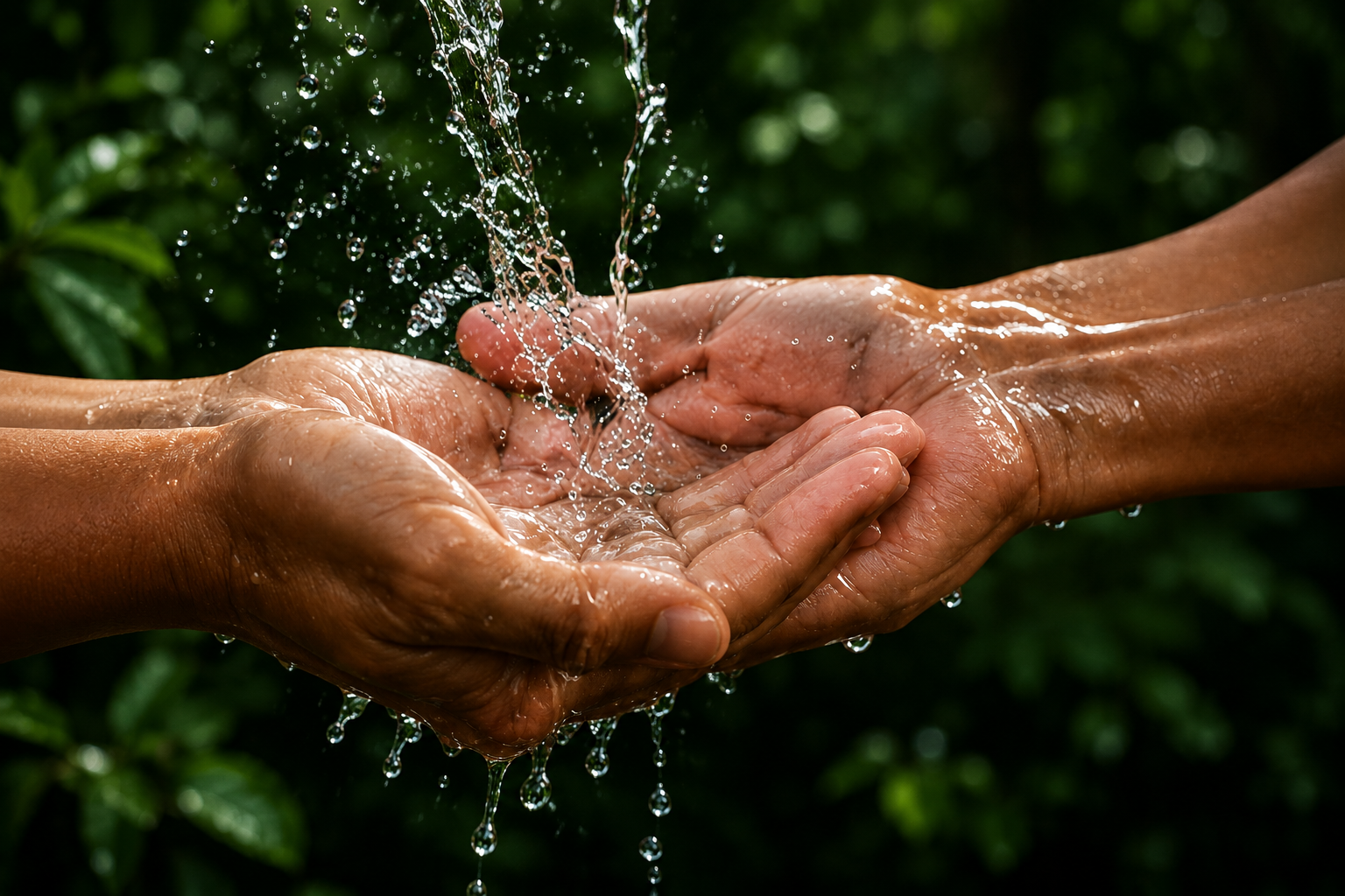 Hands with Water